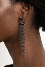 Load image into Gallery viewer, Paparazzi- Divinely Dipping Black Post Earring
