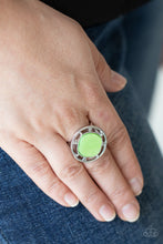 Load image into Gallery viewer, Paparazzi- Encompassing Pearlescence Green Ring
