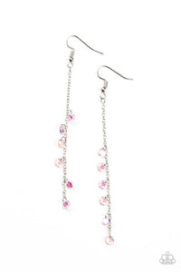Paparazzi- Extended Eloquence Pink Earring