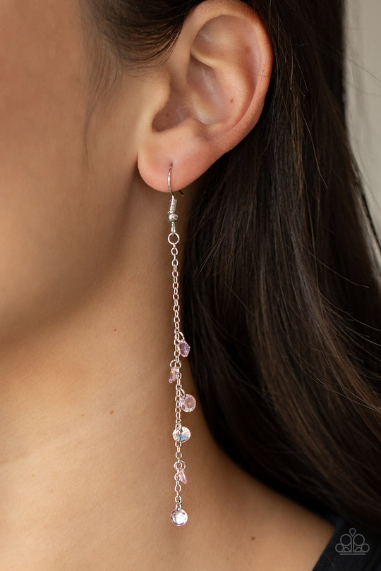 Paparazzi- Extended Eloquence Pink Earring