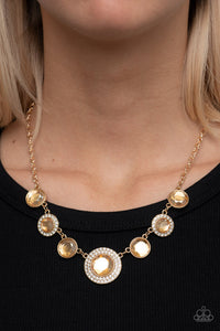 Paparazzi- Extravagant Extravaganza Gold Necklace