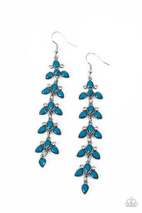 Paparazzi- Fanciful Foliage Blue Earring