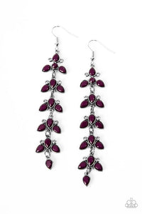 Paparazzi- Fanciful Foliage Purple Earring