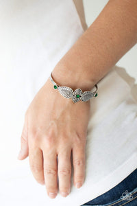 Paparazzi- Flourishing Fashion Green Bracelet