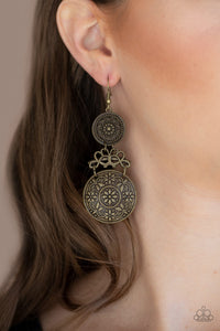 Paparazzi- Garden Adventure Brass Earring