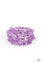 Load image into Gallery viewer, Paparazzi- Girly Girl Glimmer Purple Bracelet
