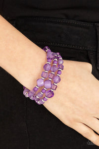 Paparazzi- Girly Girl Glimmer Purple Bracelet