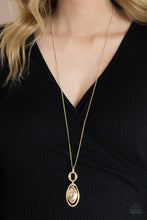 Load image into Gallery viewer, Paparazzi- Glamorously Glaring Gold Necklace
