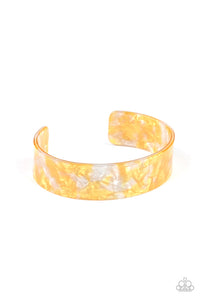 Paparazzi- Glaze Daze Yellow Bracelet