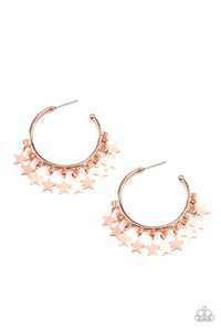 Paparazzi- Happy Independence Day Copper Hoop Earring