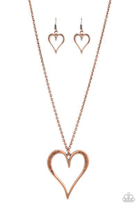 Paparazzi- Hopelessly In Love Copper Necklace