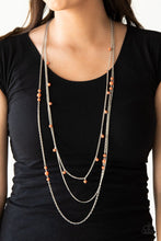Load image into Gallery viewer, Paparazzi- Laying The Groundwork Orange Necklace
