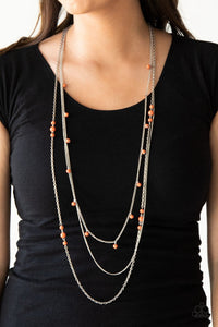 Paparazzi- Laying The Groundwork Orange Necklace