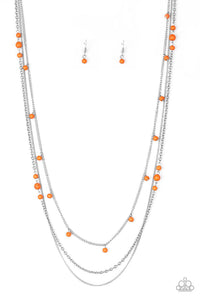 Paparazzi- Laying The Groundwork Orange Necklace