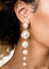 Load image into Gallery viewer, Paparazzi- Living a WEALTHY Lifestyle Gold Post Earring

