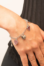 Load image into Gallery viewer, Paparazzi- Lusty Lockets Red Bracelet
