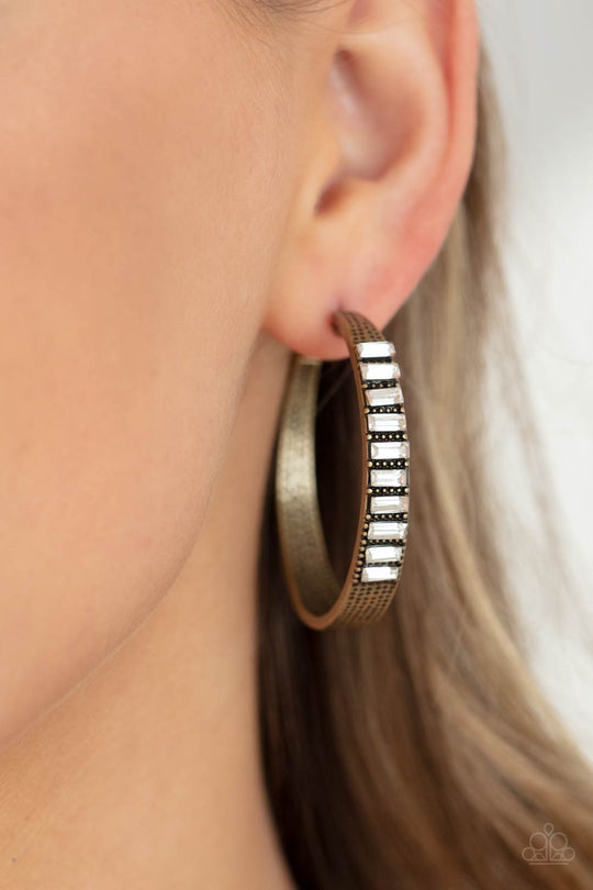 Paparazzi- More To Love Brass Hoop Earring