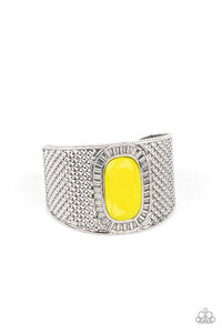 Paparazzi- Poshly Pharaoh Yellow Bracelet