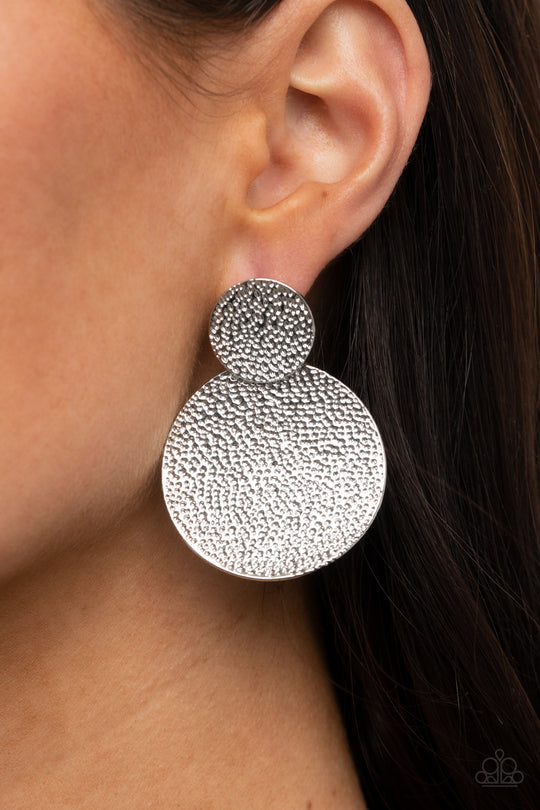 Paparazzi- Refinded Relic Silver Post Earring