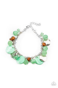 Paparazzi- Springtime Springs Green Bracelet