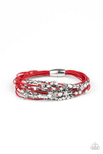 Load image into Gallery viewer, Paparazzi- Star-Studded Affair Red Bracelet
