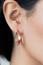 Load image into Gallery viewer, Paparazzi- Subliminal Shimmer Copper Hoop Earring
