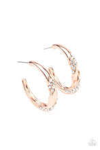 Load image into Gallery viewer, Paparazzi- Subliminal Shimmer Copper Hoop Earring
