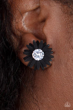 Load image into Gallery viewer, Paparazzi- Sunshiny DAIS-y Black Post Earring

