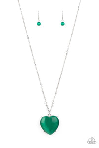 Paparazzi- Warmhearted Glow Green Necklace