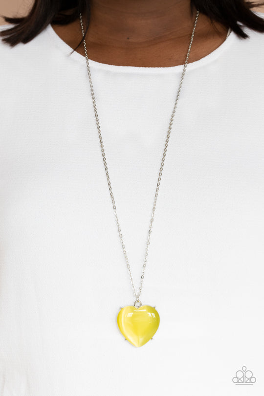 Paparazzi- Warmhearted Glow Yellow Necklace