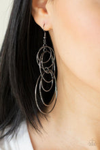 Load image into Gallery viewer, Paparazzi- I Feel Dizzy Black Earring
