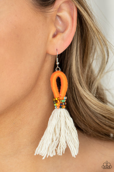 Paparazzi- The Dustup Orange Earring