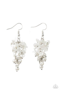 Paparazzi- Bountiful Bouquets White Earring