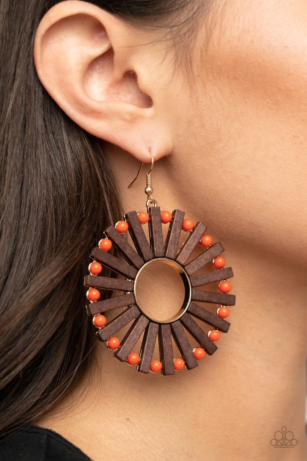 Paparazzi- Solar Flare Orange Earring