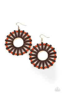 Paparazzi- Solar Flare Orange Earring